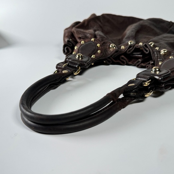 Gucci Guccissima Pelham Leather Studded Large Shoulder Bag - Picture 10 of 15